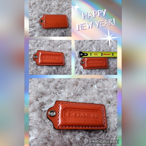 Coach Orange Hang Tag Bag Charm NWOT - Picture 1 of 5